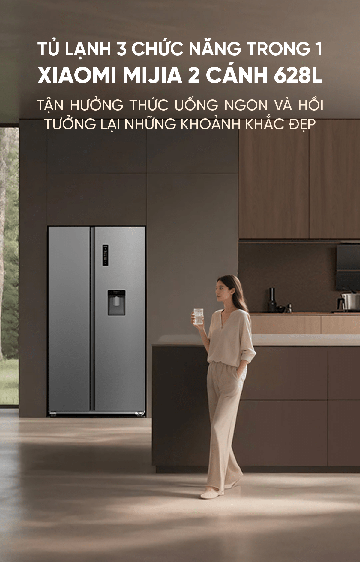 1-3 Tủ lạnh Xiaomi Mijia 2 cánh 628L 3 chức năng trong 1