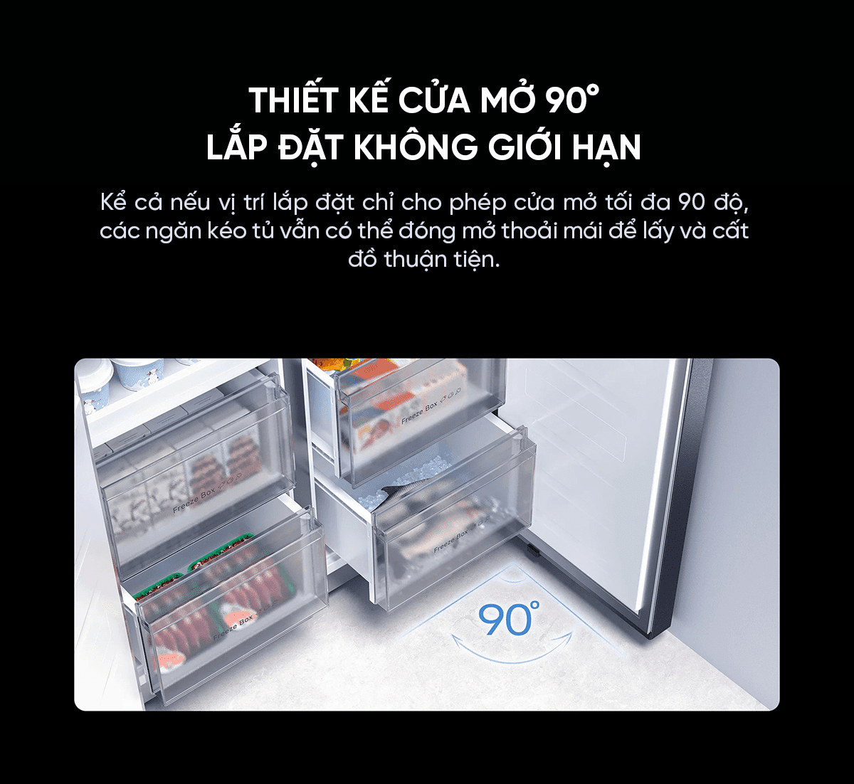 Tủ lạnh Xiaomi Mijia Cross Door 510L – Bản Quốc Tế, Bảo hành hãng