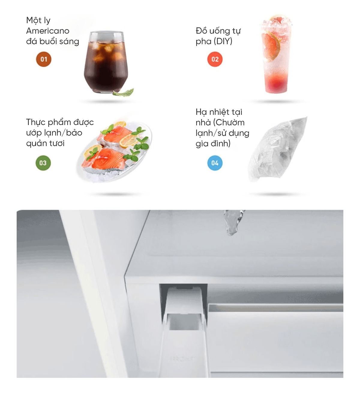 Tủ lạnh Panasonic kiểu Pháp nhiều cửa 515L kháng khuẩn bằng ion bạc