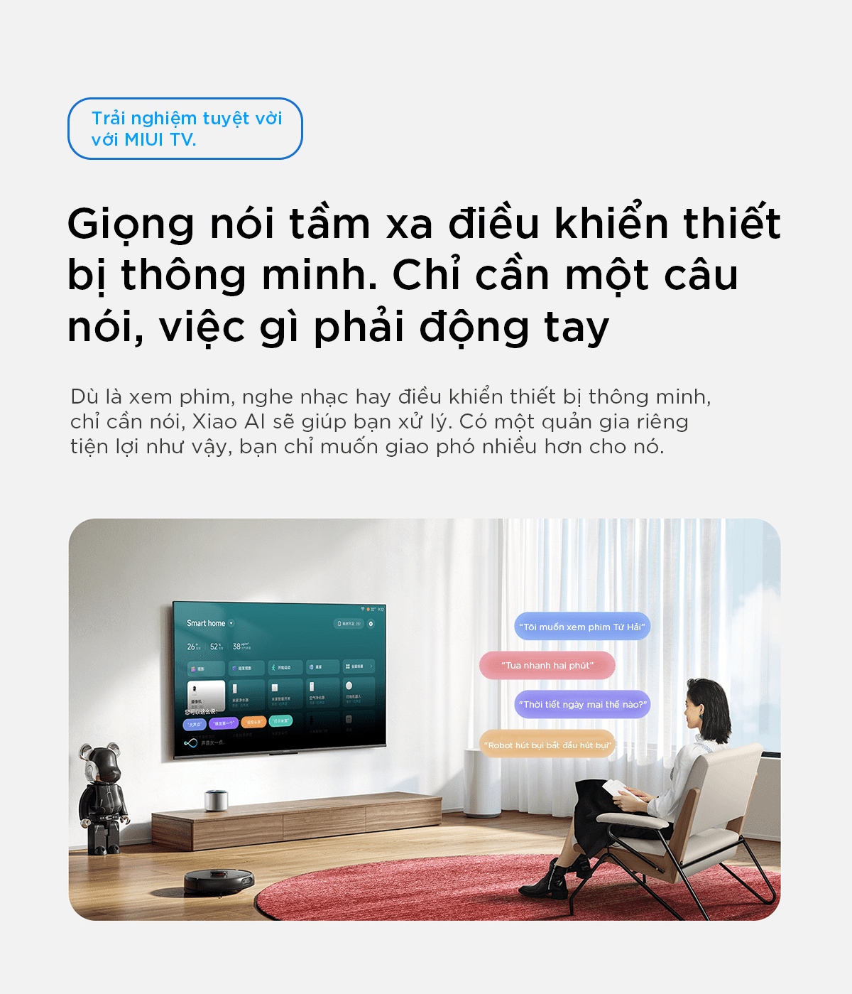 Tivi Xiaomi A65 65 Inch UHD 4K 120Hz Ram 2GB Rom 32GB