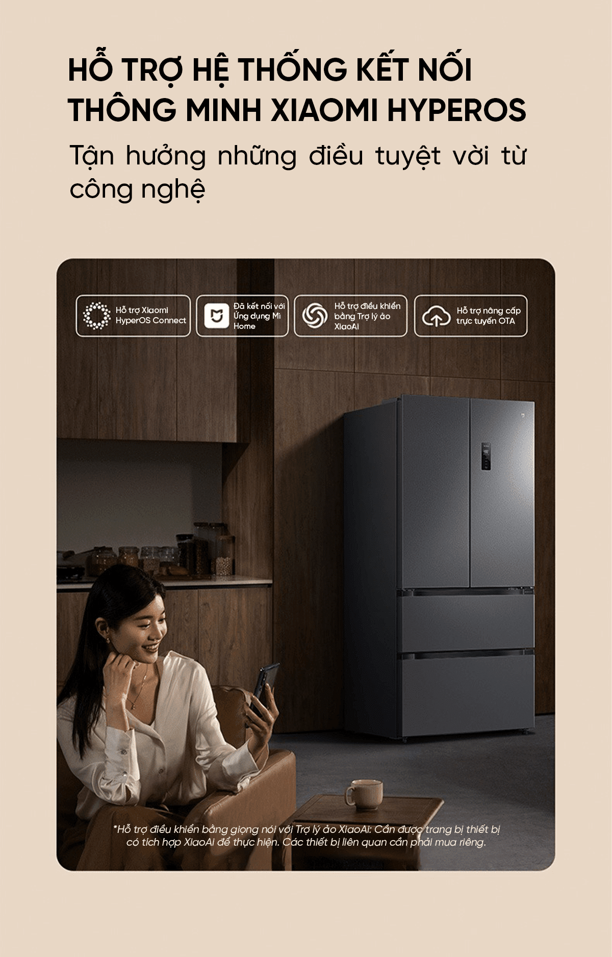 Tủ lạnh 4 cánh Xiaomi Mijia 513L Pro Kiểu Pháp, làm lạnh kép