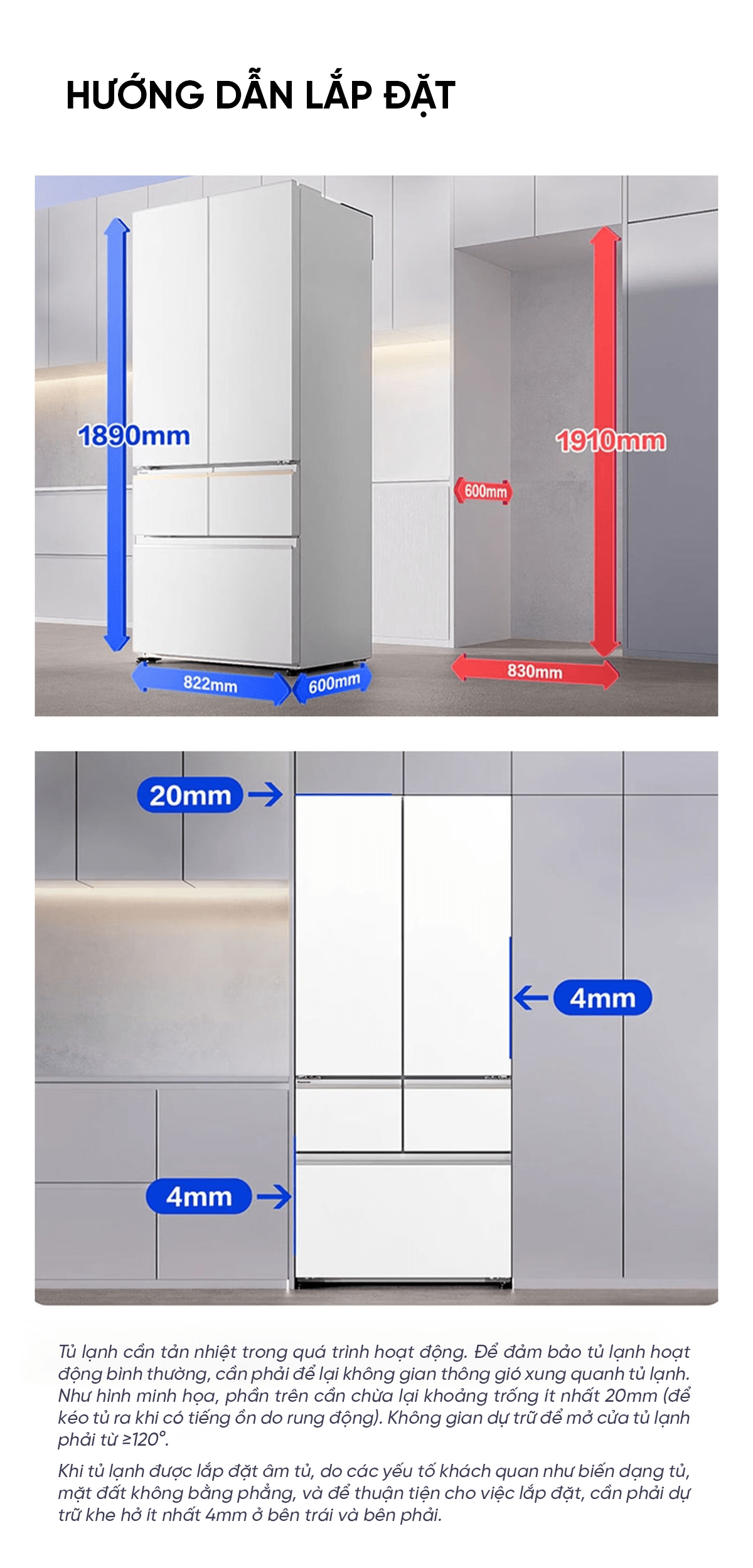 Tủ lạnh Panasonic kiểu Pháp nhiều cửa 515L kháng khuẩn bằng ion bạc