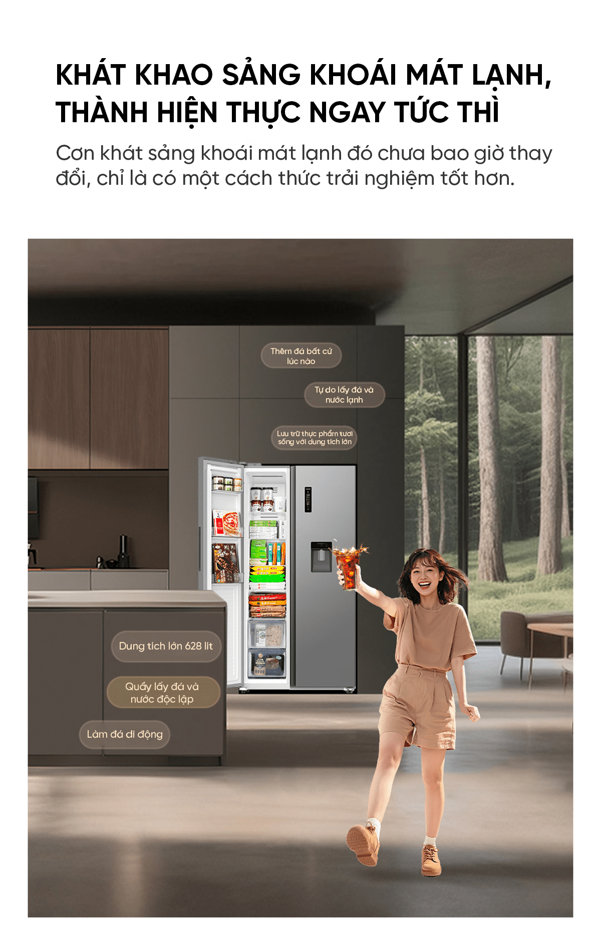 3-3 Tủ lạnh Xiaomi Mijia 2 cánh 628L 3 chức năng trong 1