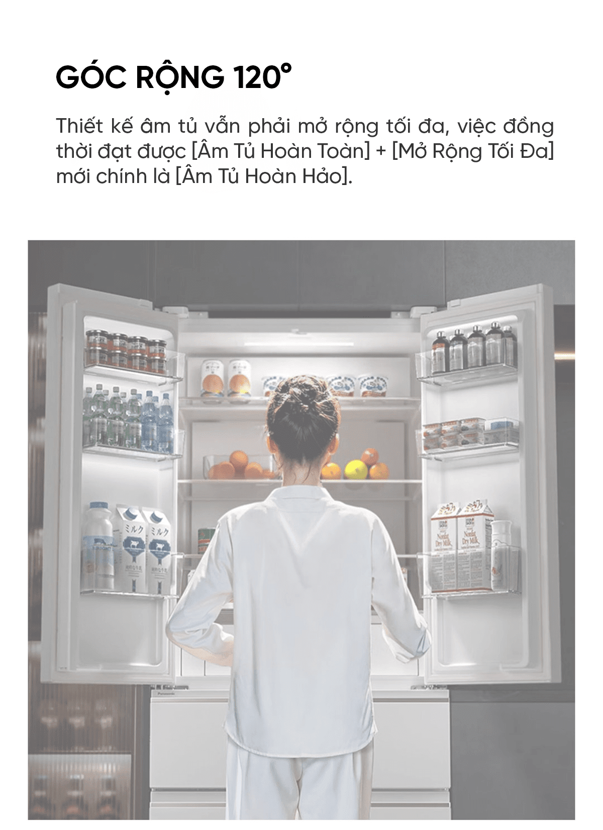 Tủ lạnh Panasonic kiểu Pháp nhiều cửa 515L kháng khuẩn bằng ion bạc