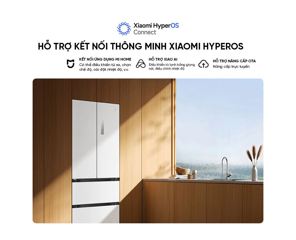 Tủ lạnh Xiaomi Mijia 508L kiểu Pháp Màu Trắng Model 2025