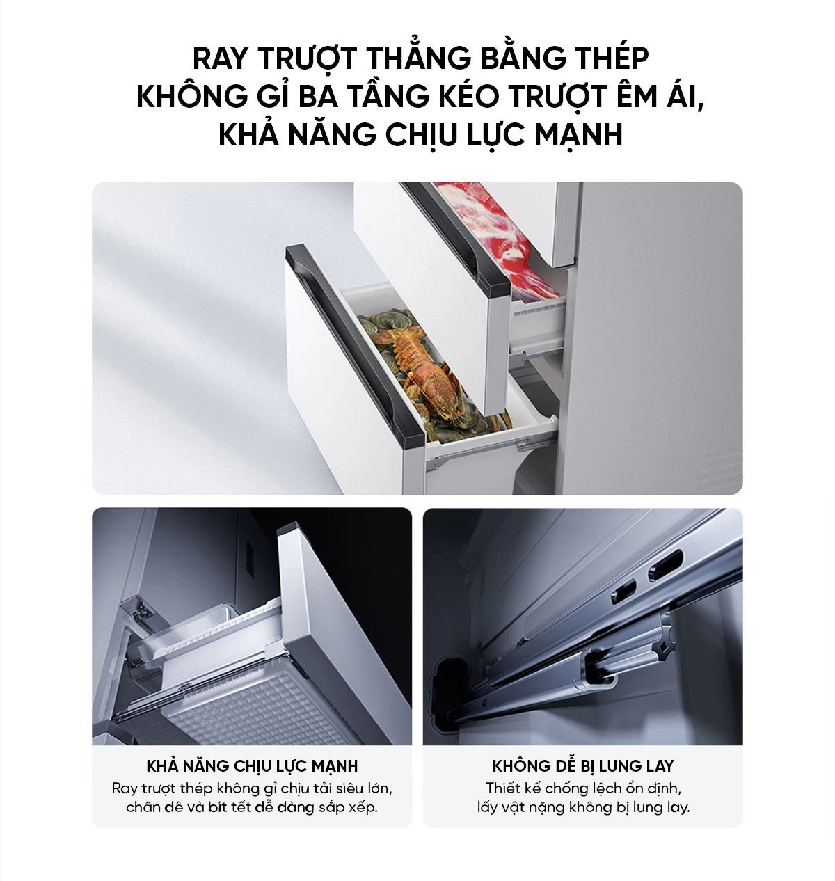 Tủ lạnh Xiaomi Mijia 508L kiểu Pháp Màu Trắng Model 2025