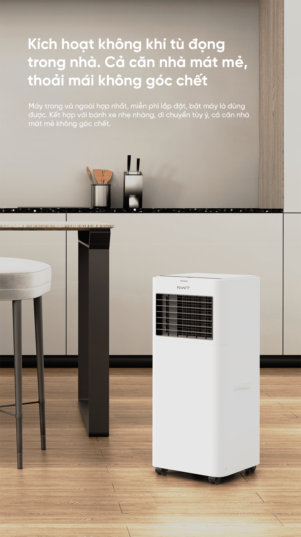 Điều hòa di động thông minh Xiaomi NWT Pro WAP31A15EW