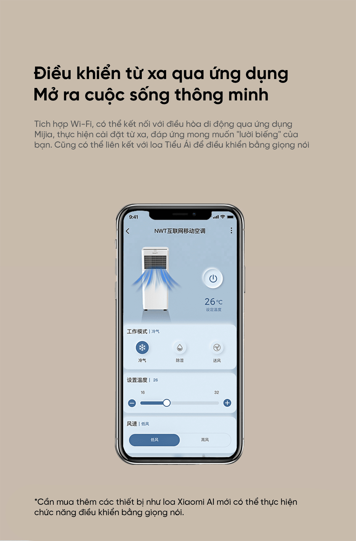 Điều hòa di động thông minh Xiaomi NWT Pro WAP31A15EW