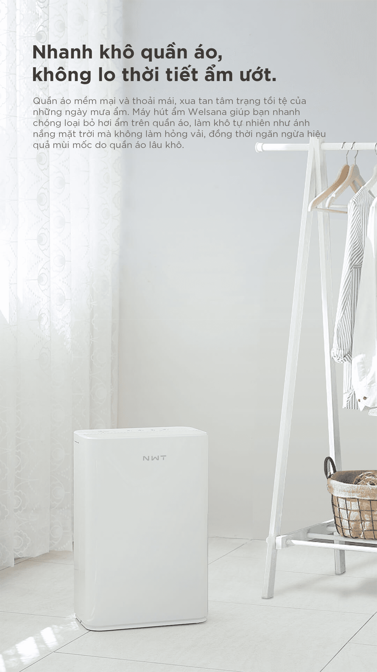 Máy Hút Ẩm Xiaomi NWT 12L Thông Minh