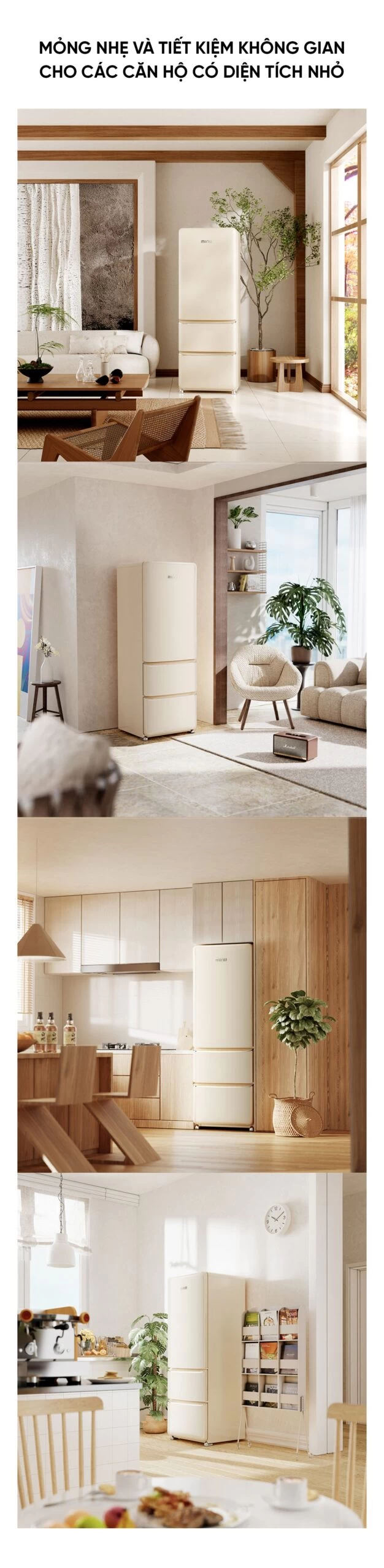 Tủ Lạnh Xiaomi MiniJ Retro 402L Kiểu Pháp, Có Ngăn Đông Mềm