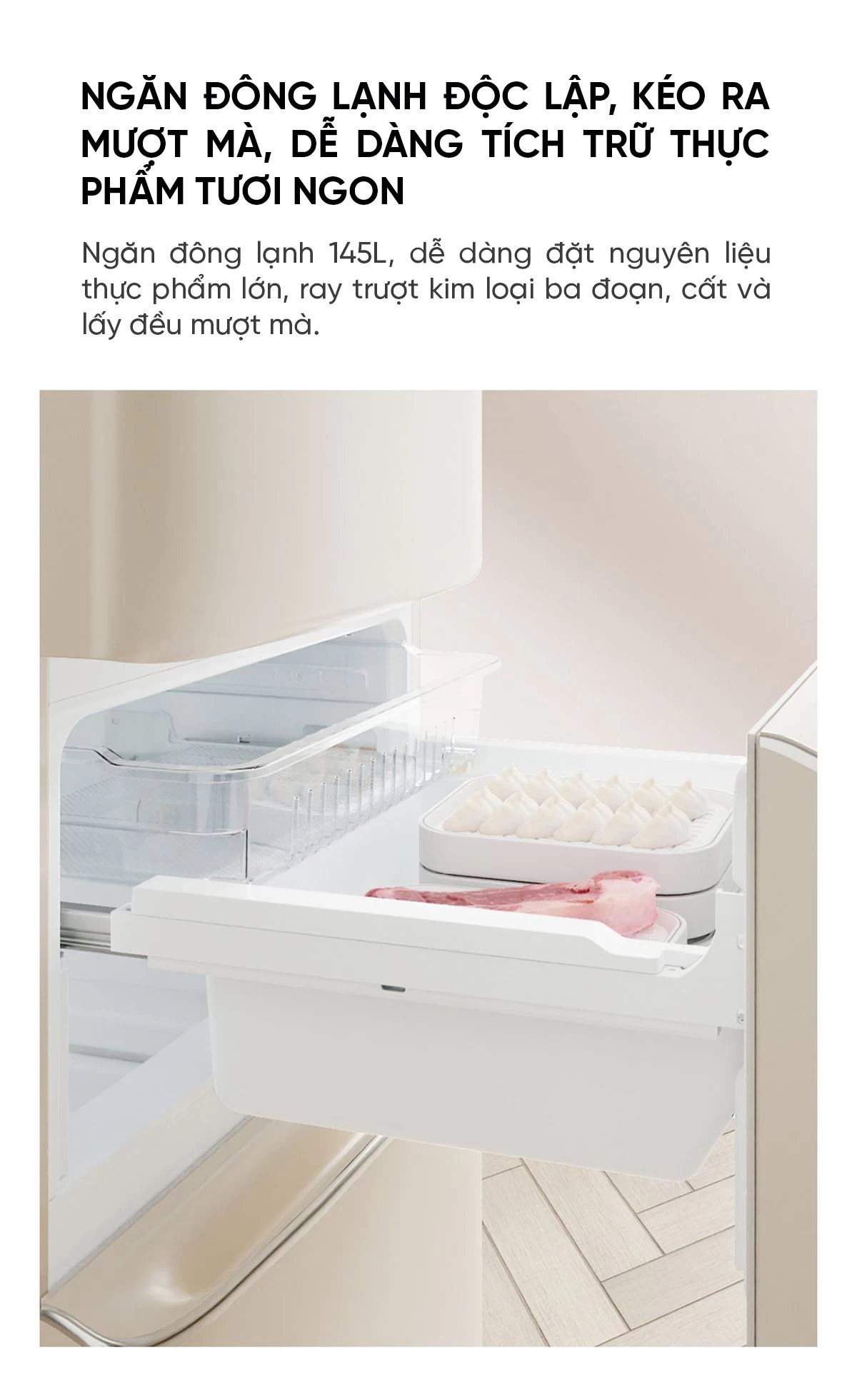 Tủ Lạnh Xiaomi MiniJ Retro 402L Kiểu Pháp, Có Ngăn Đông Mềm