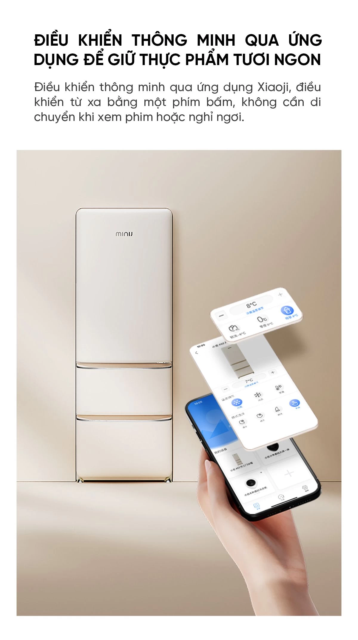 Tủ Lạnh Xiaomi MiniJ Retro 402L Kiểu Pháp, Có Ngăn Đông Mềm