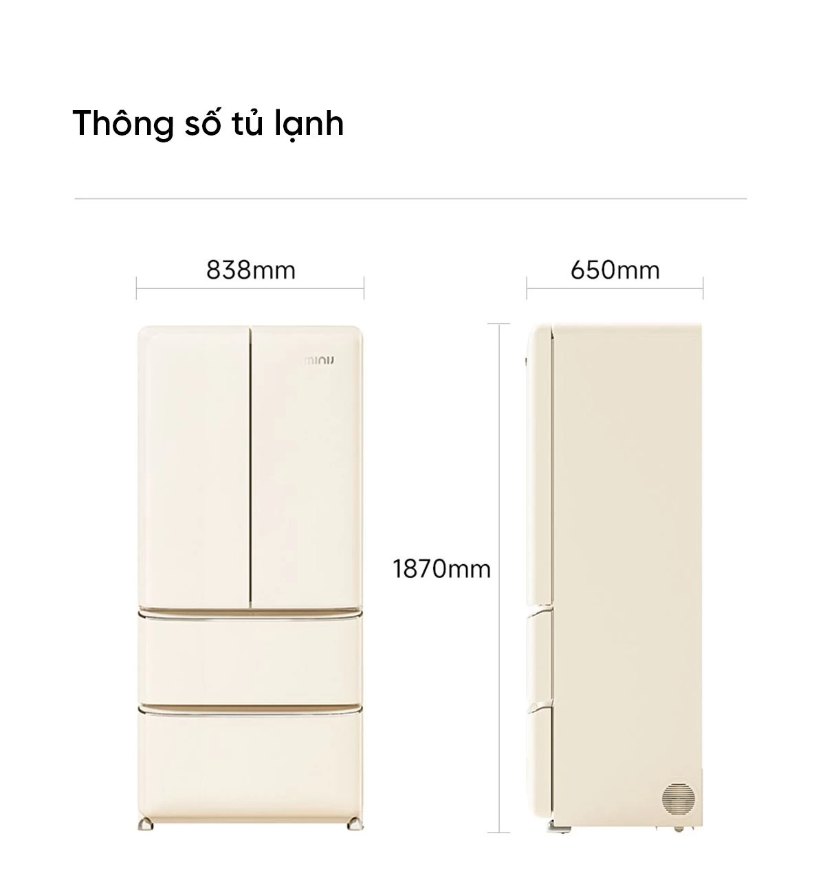 Tủ lạnh MiniJ Retro 508L Plus