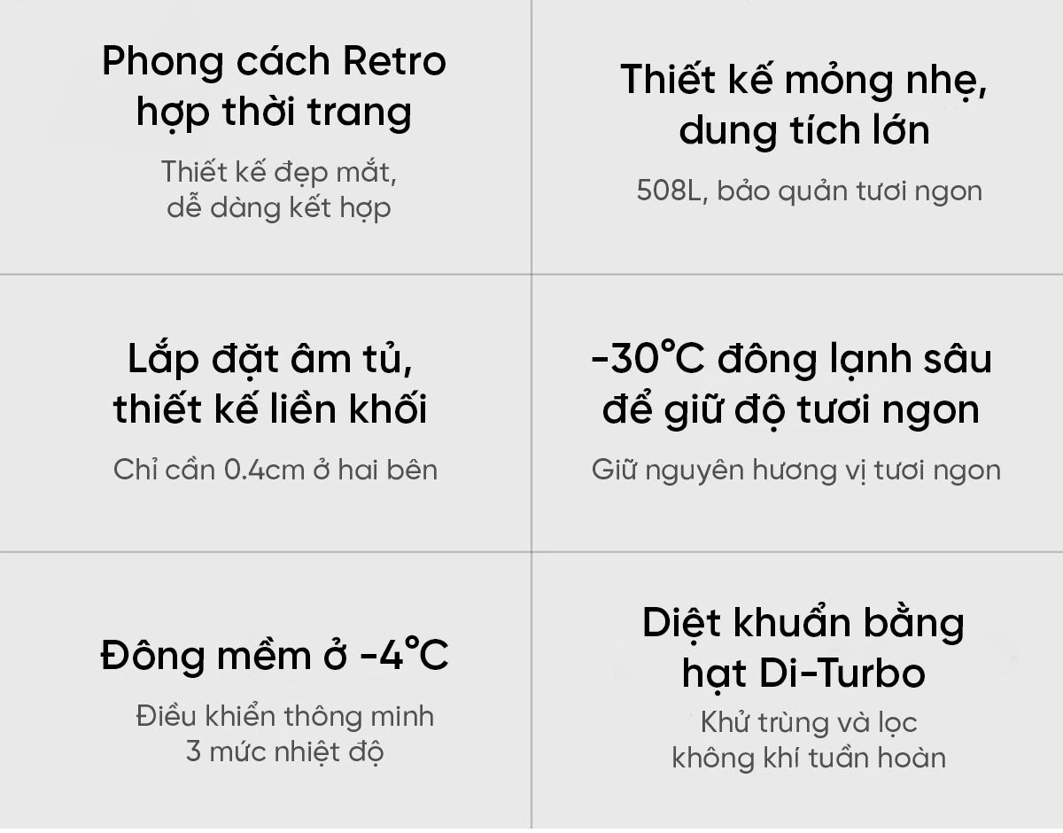 Tủ lạnh MiniJ Retro 508L Plus