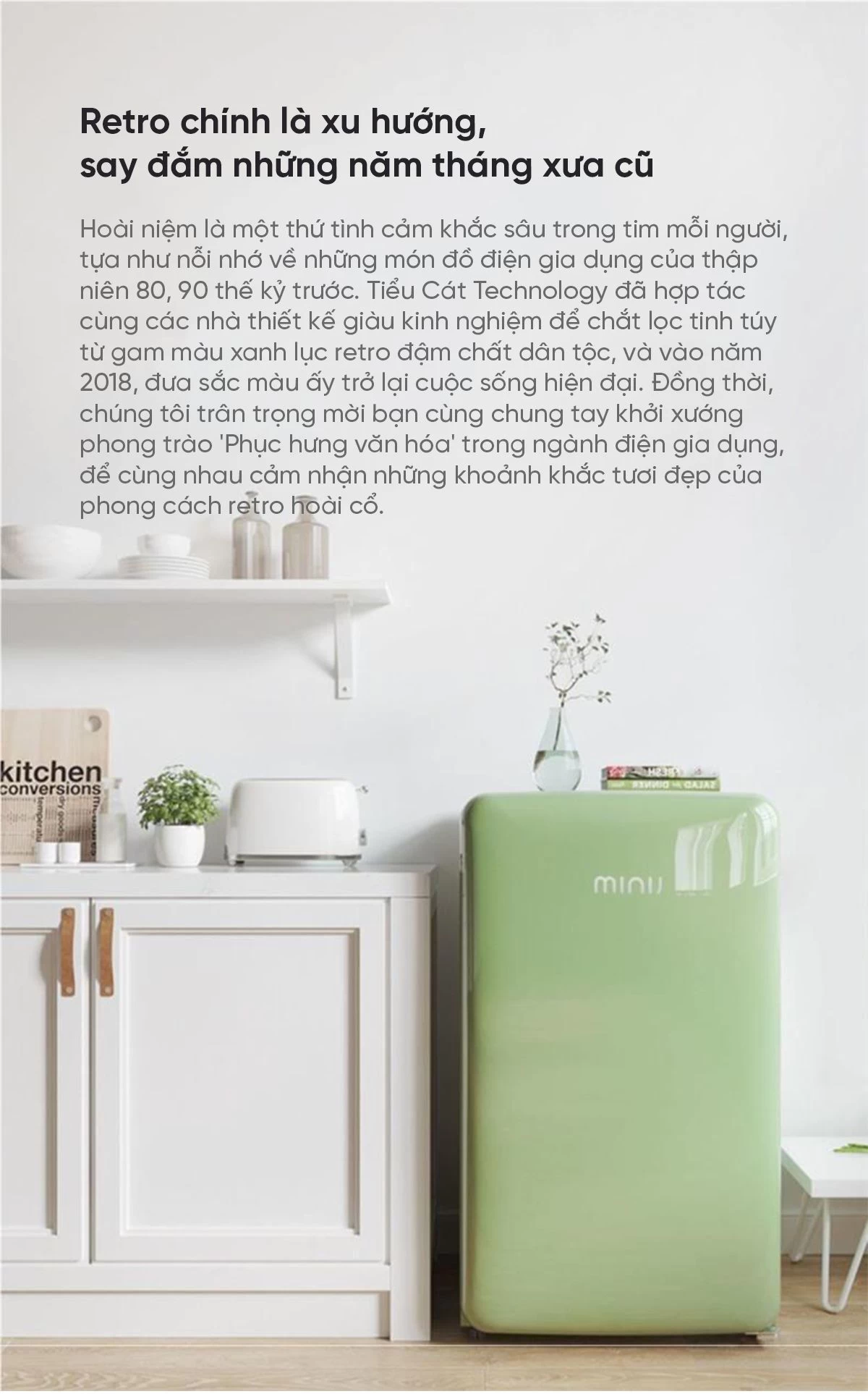 Tủ lạnh Mini MiniJ Retro 121L nhỏ gọn thiết kế hiện đại