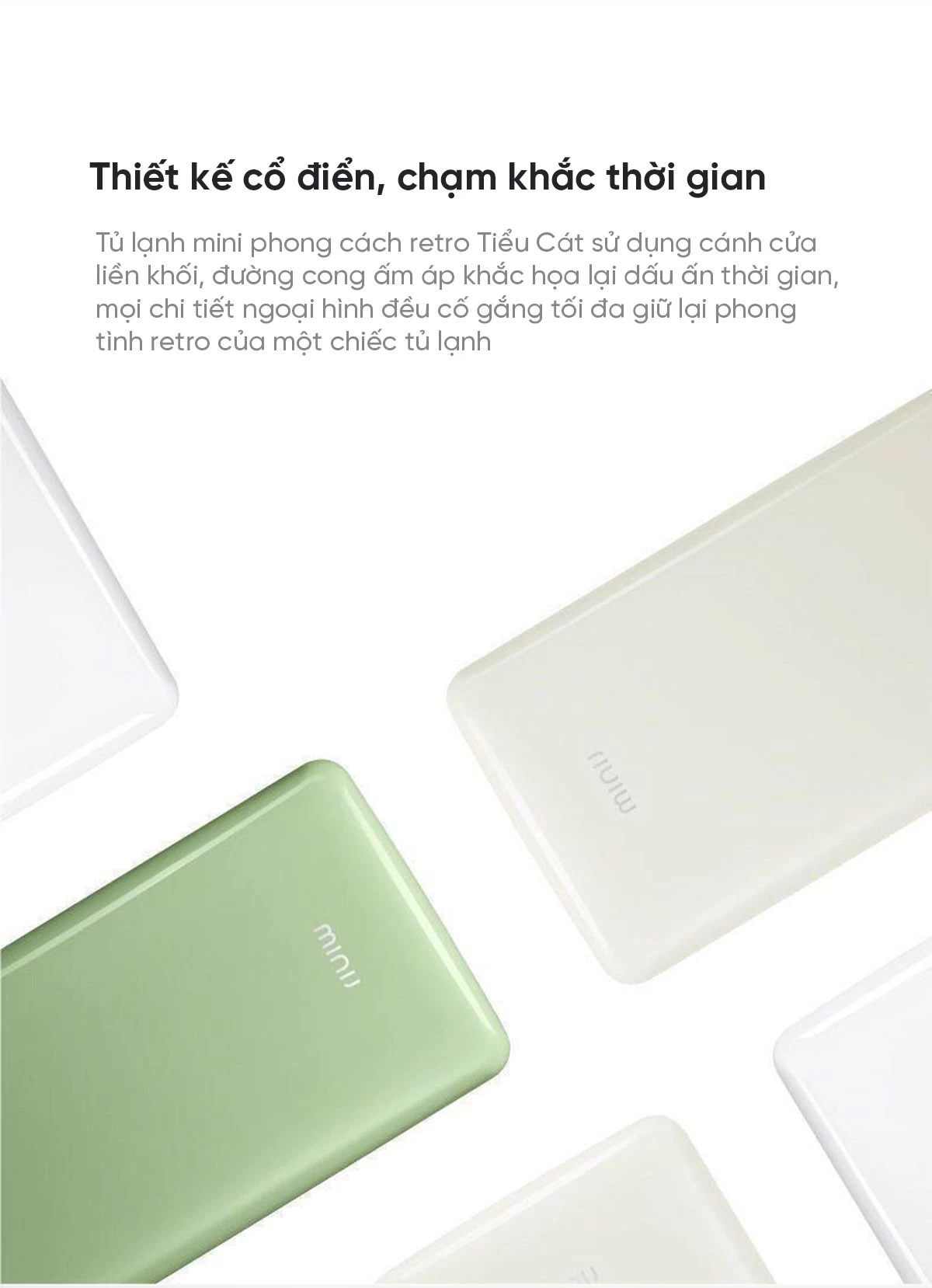 Tủ lạnh Mini MiniJ Retro 121L nhỏ gọn thiết kế hiện đại