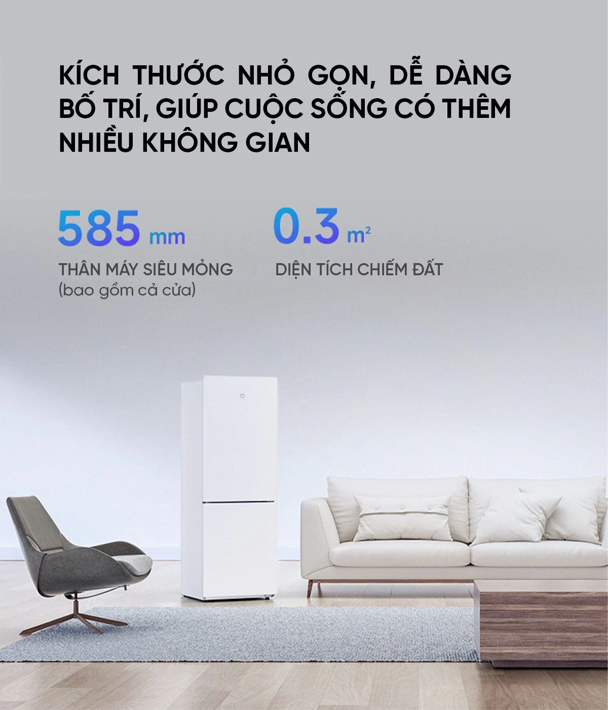Tủ lạnh Xiaomi Mijia 175L tiết kiệm điện hiệu quả