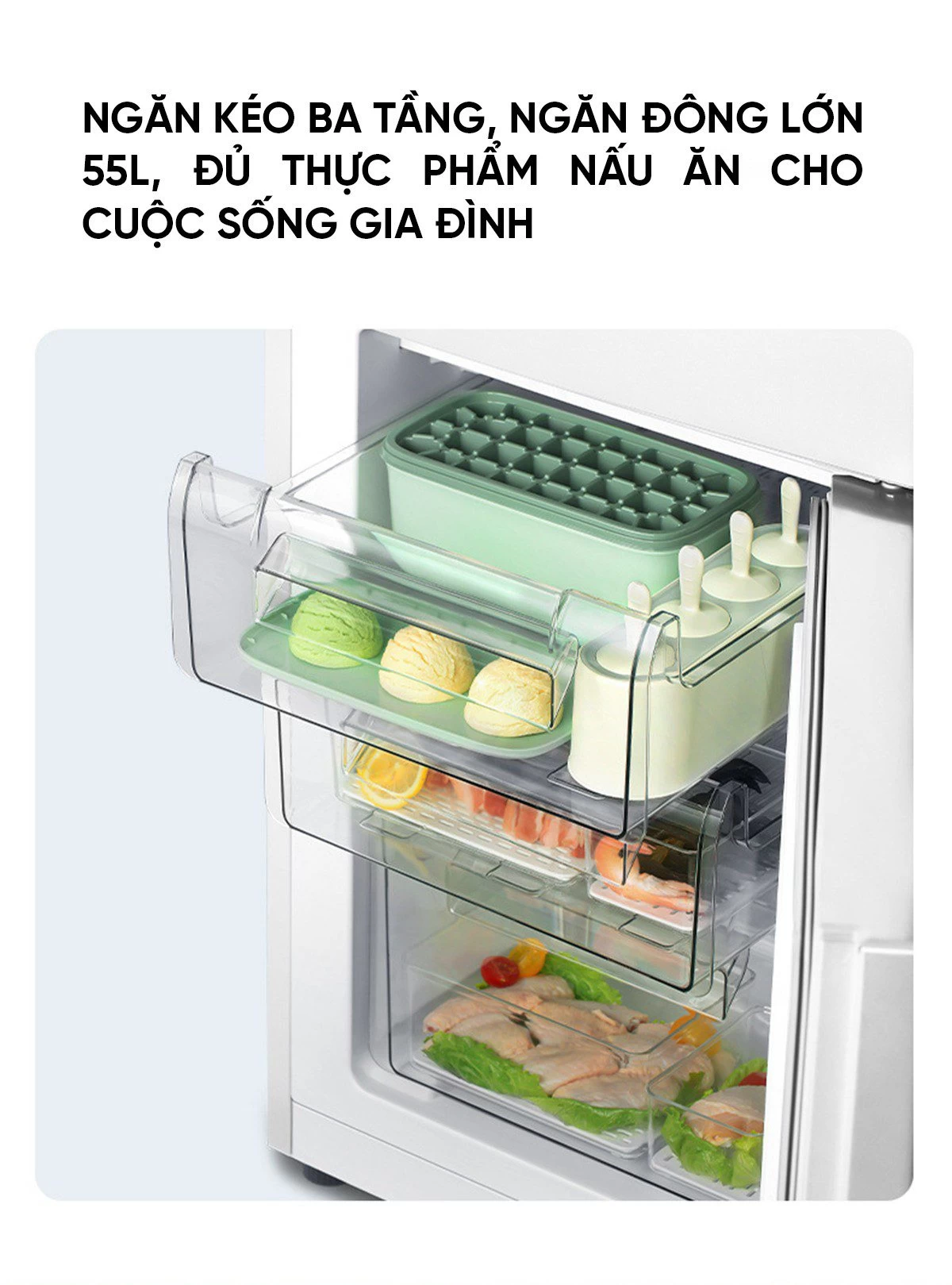 Tủ lạnh Xiaomi Mijia 175L tiết kiệm điện hiệu quả