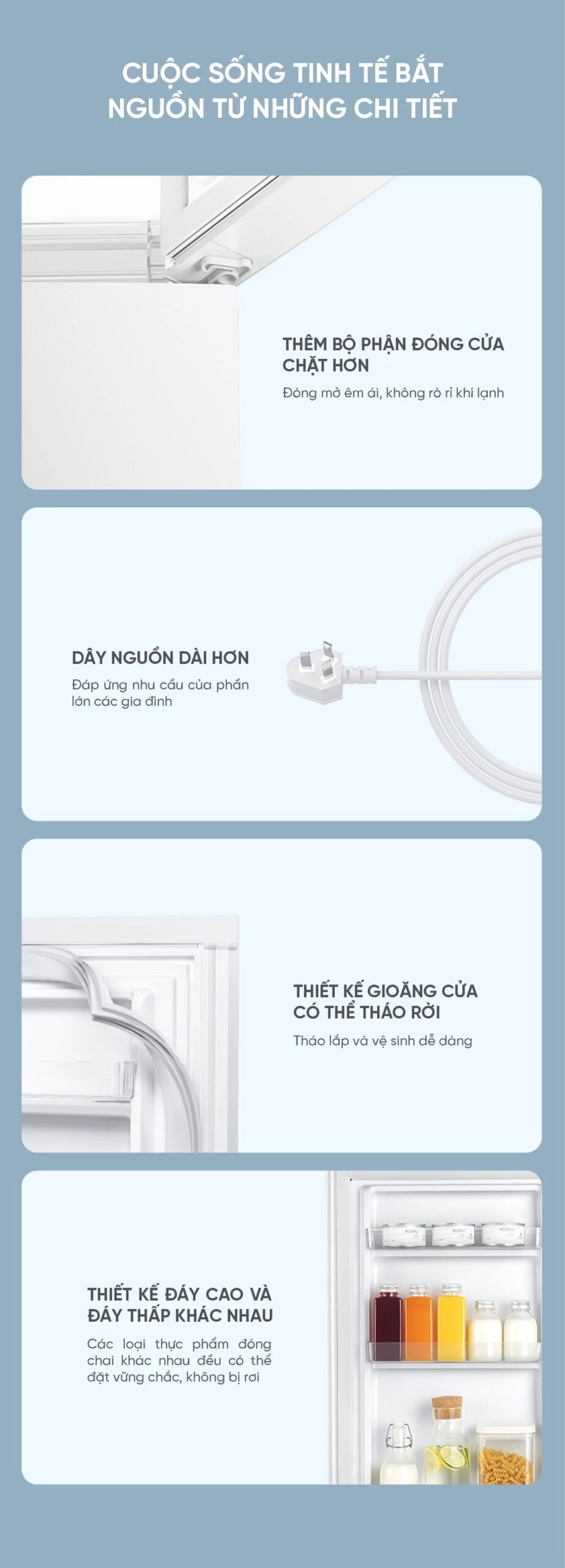 Tủ lạnh Xiaomi Mijia 175L tiết kiệm điện hiệu quả