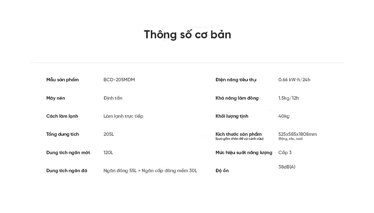 Tủ lạnh Xiaomi Mijia 205L, 3 cửa, pha lê trắng, có ngăn đông mềm