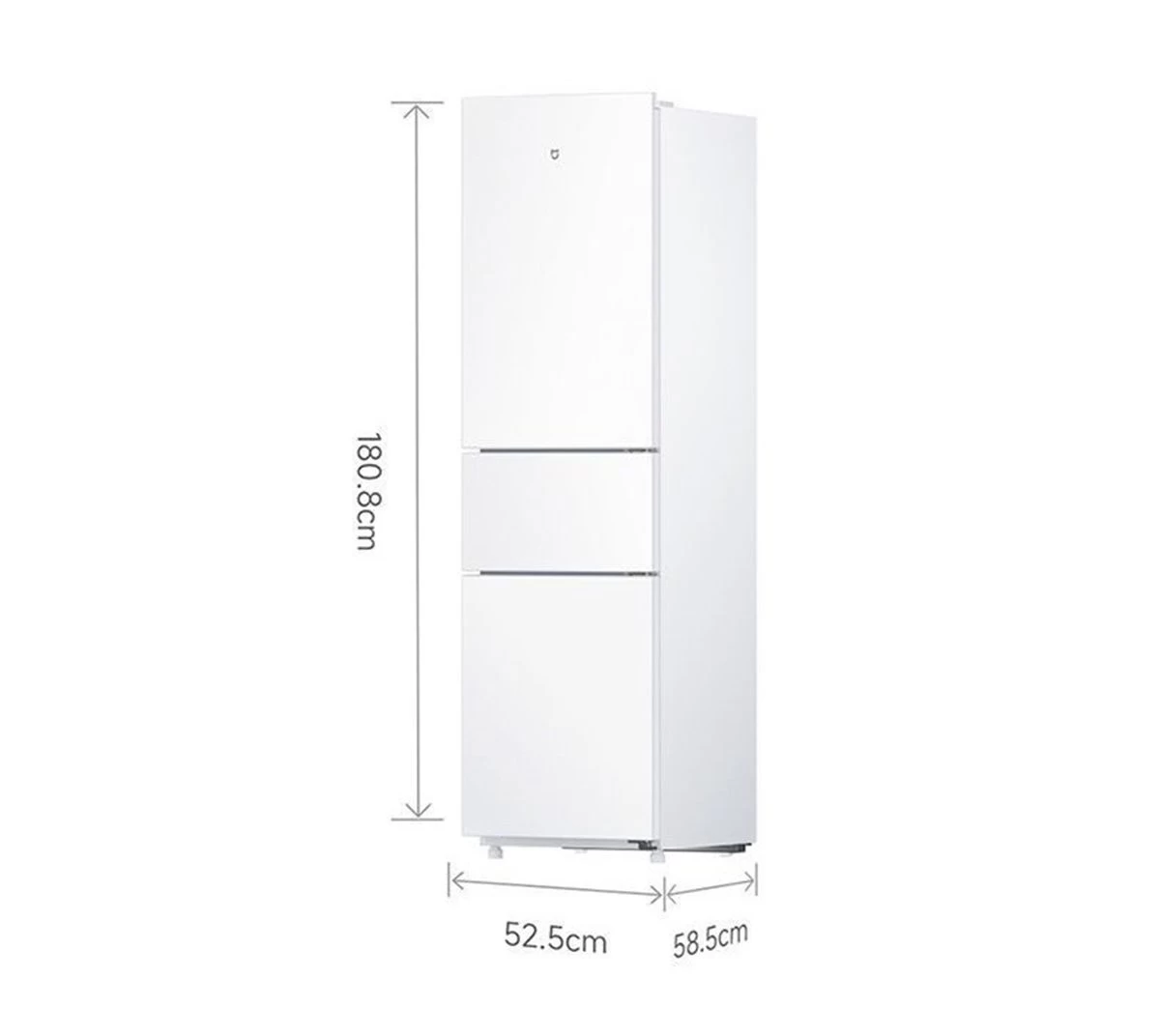Tủ lạnh Xiaomi Mijia 205L, 3 cửa, pha lê trắng, có ngăn đông mềm