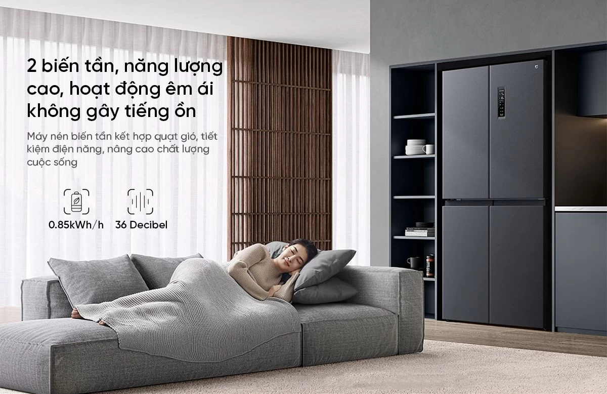 Tủ lạnh Xiaomi Mijia 430L, 4 cánh, ion khử khuẩn, cấp đông nhanh