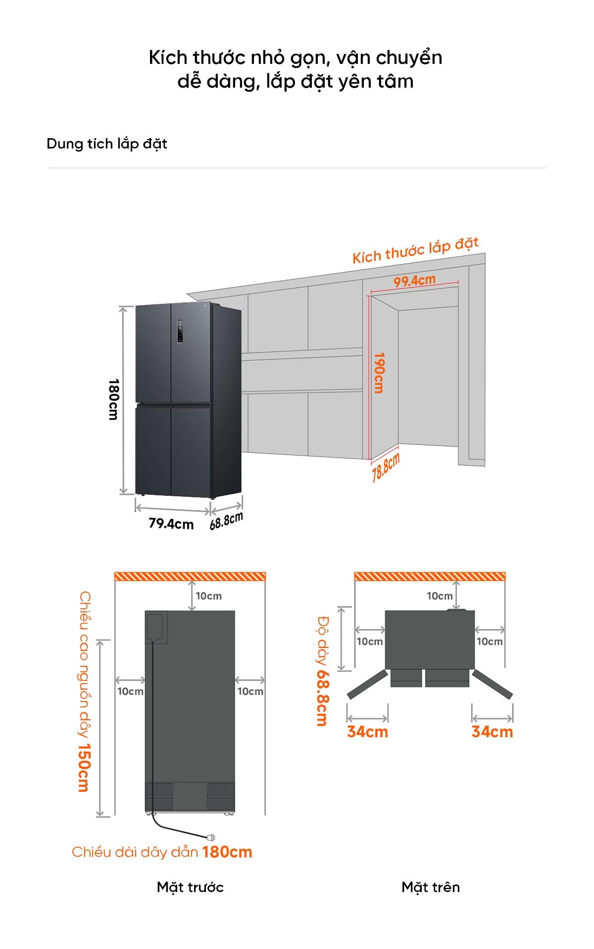 Tủ lạnh Xiaomi Mijia 430L, 4 cánh, ion khử khuẩn, cấp đông nhanh