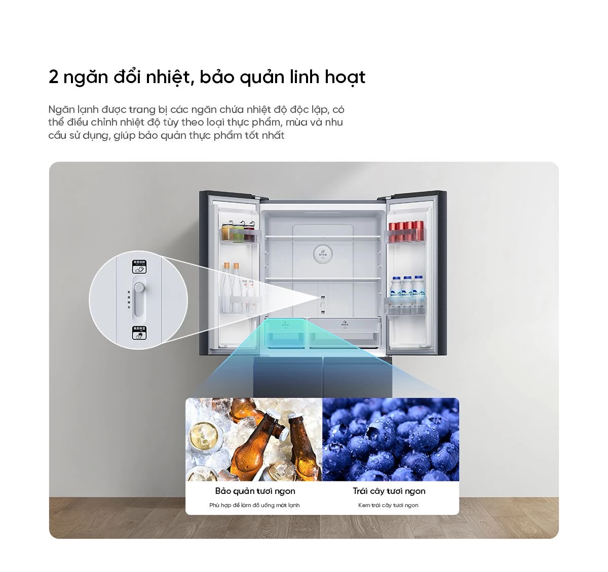 Tủ lạnh Xiaomi Mijia 430L, 4 cánh, ion khử khuẩn, cấp đông nhanh