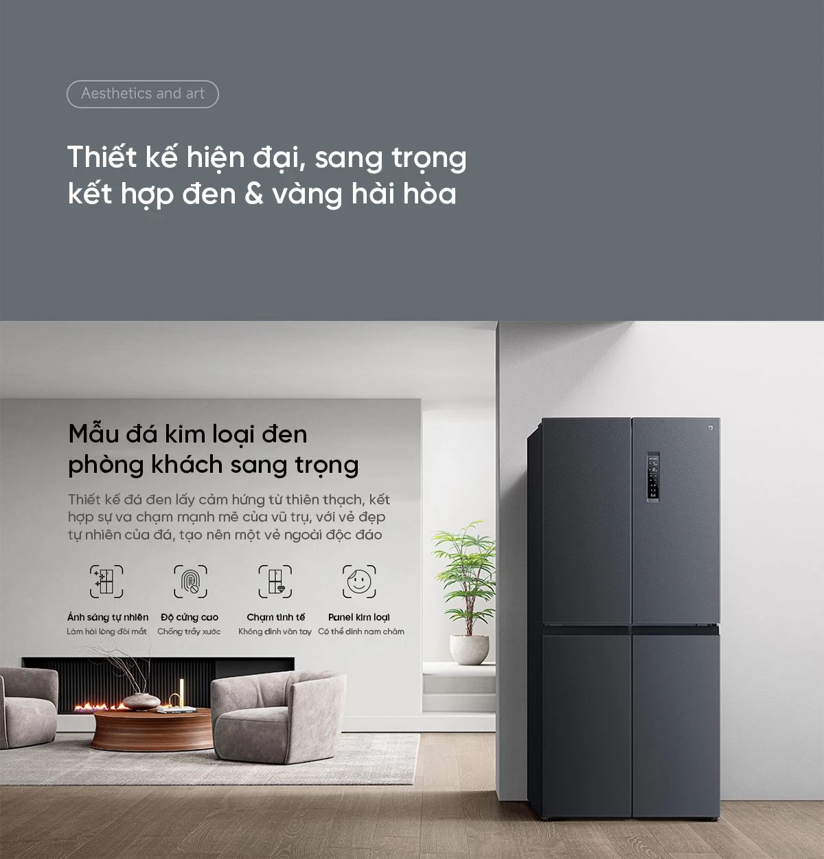 Tủ lạnh Xiaomi Mijia 430L, 4 cánh, ion khử khuẩn, cấp đông nhanh