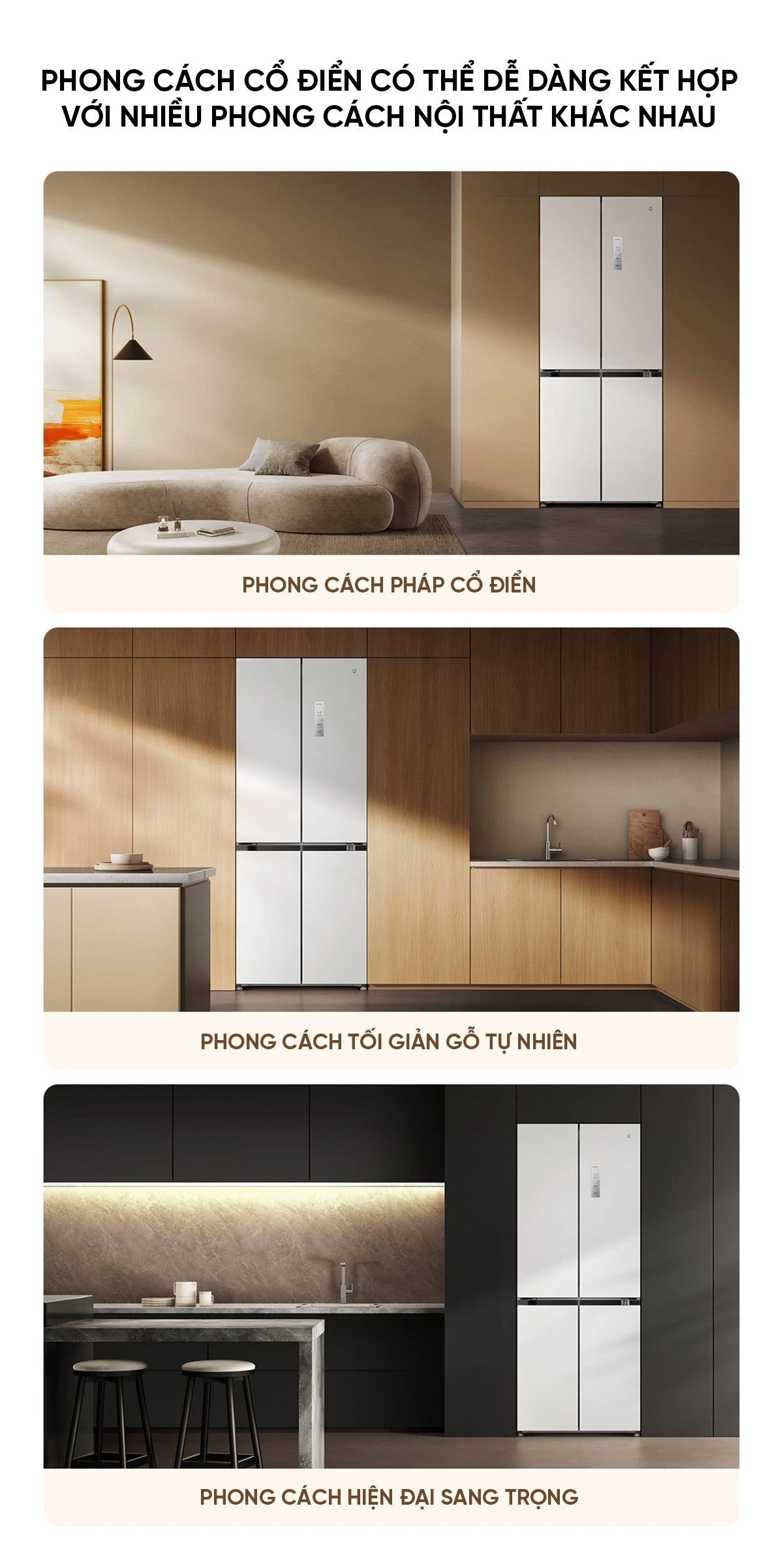 Tủ lạnh Xiaomi Mijia 439L, 4 cửa, thiết kế mỏng, tiết kiệm điện