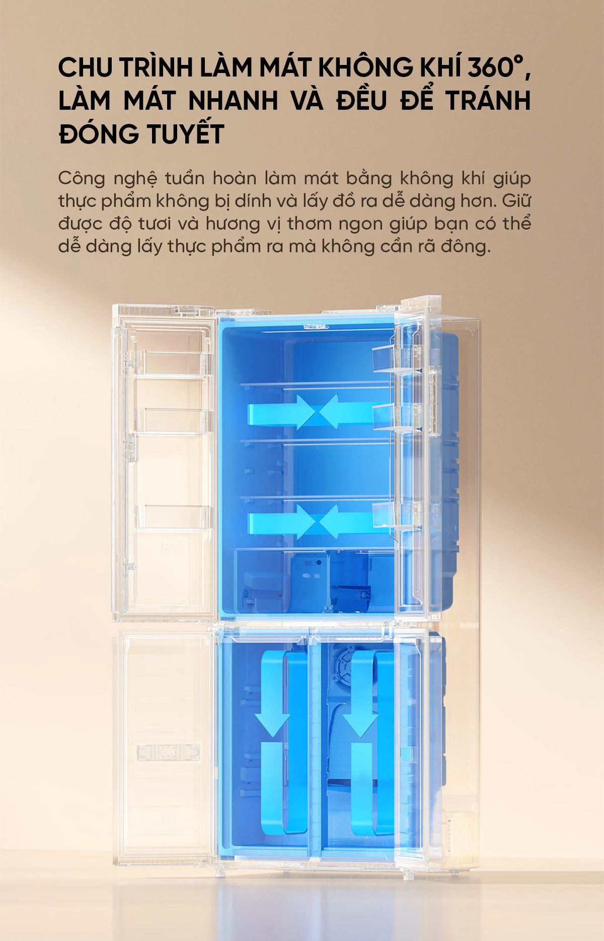 Tủ lạnh Xiaomi Mijia 439L, 4 cửa, thiết kế mỏng, tiết kiệm điện