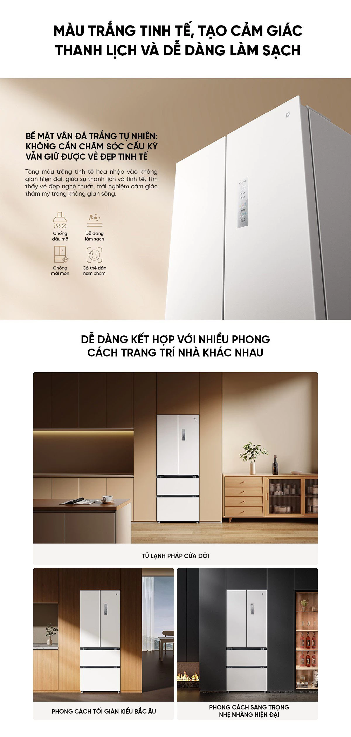 Tủ lạnh Xiaomi Mijia 439L kiểu Pháp, thiết kế mỏng, sức chứa lớn