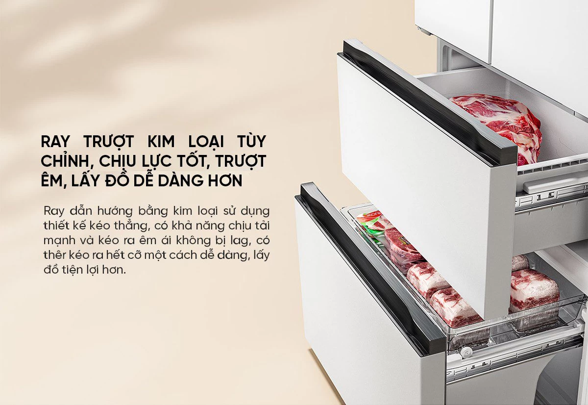 Tủ lạnh Xiaomi Mijia 439L kiểu Pháp, thiết kế mỏng, sức chứa lớn