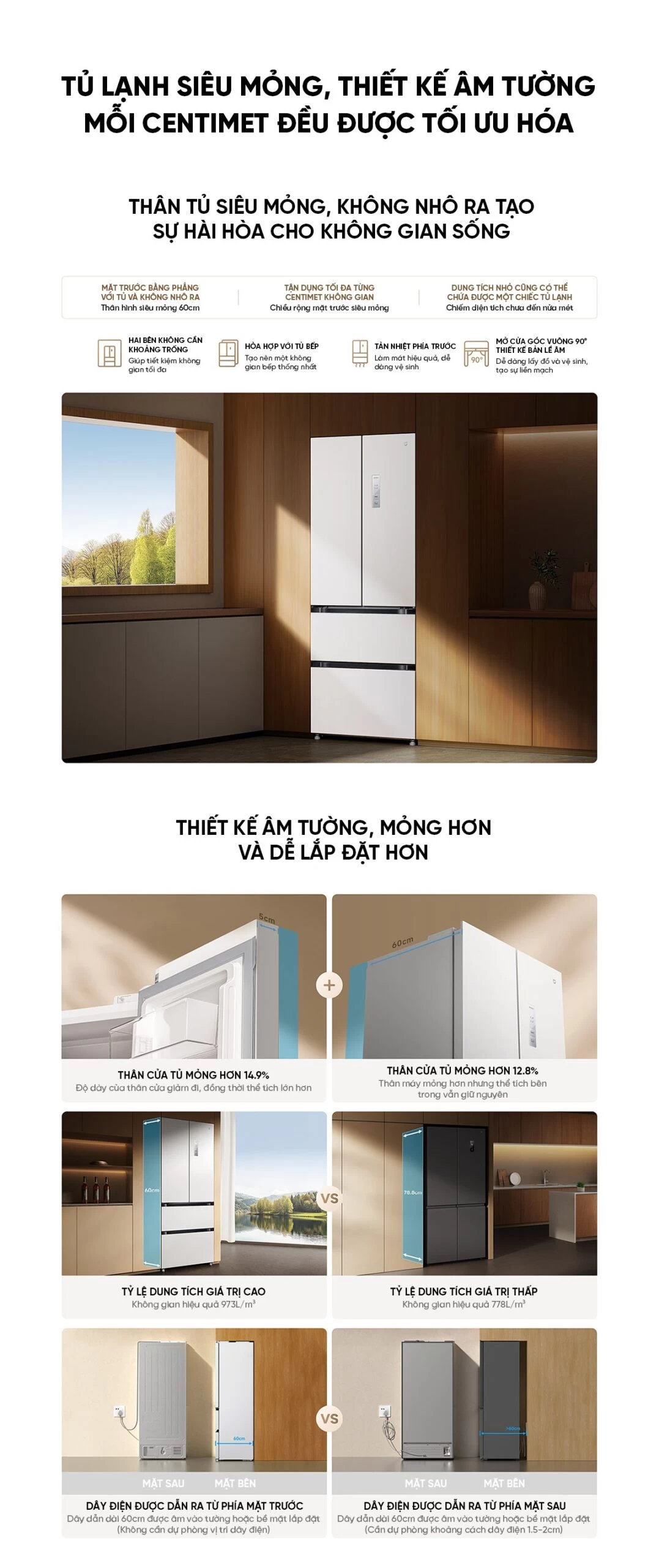 Tủ lạnh Xiaomi Mijia 439L kiểu Pháp, thiết kế mỏng, sức chứa lớn