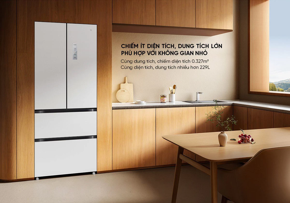 Tủ lạnh Xiaomi Mijia 439L kiểu Pháp, thiết kế mỏng, sức chứa lớn
