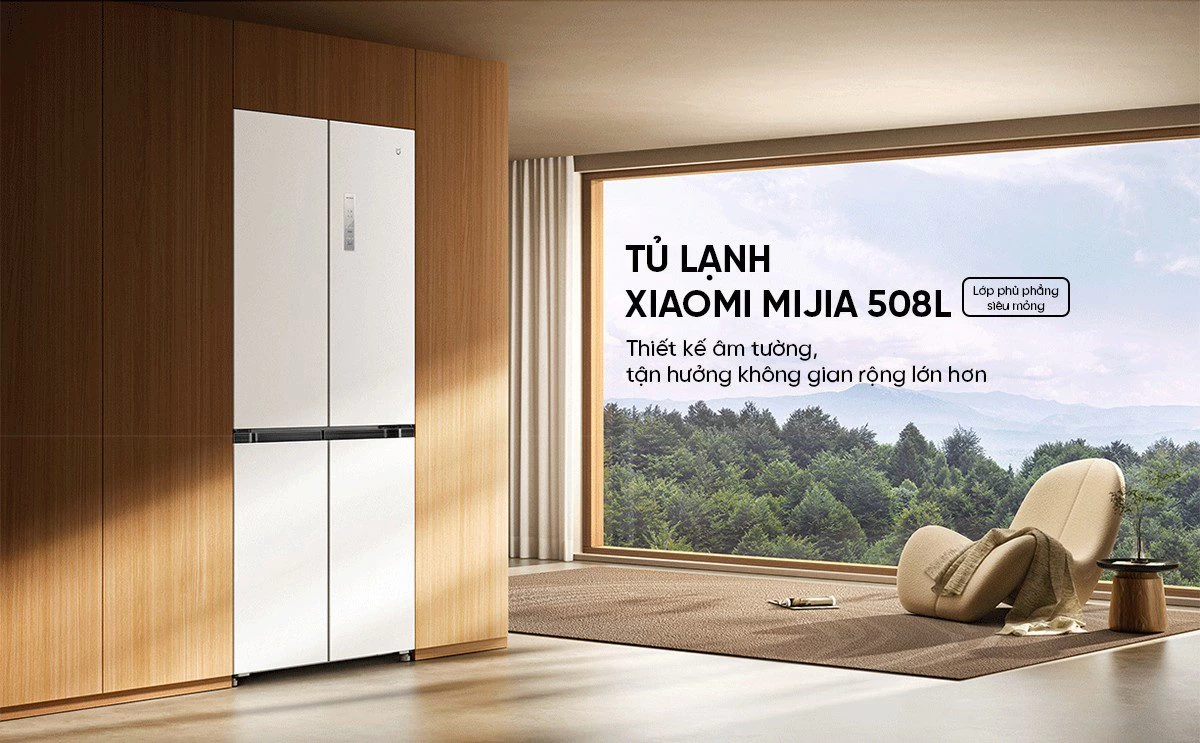 Tủ lạnh Xiaomi Mijia 508L, 4 cửa, thiết kế siêu mỏng