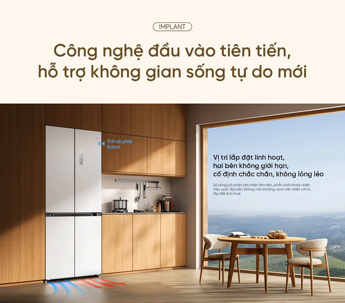 Tủ lạnh Xiaomi Mijia 508L, 4 cửa, thiết kế siêu mỏng