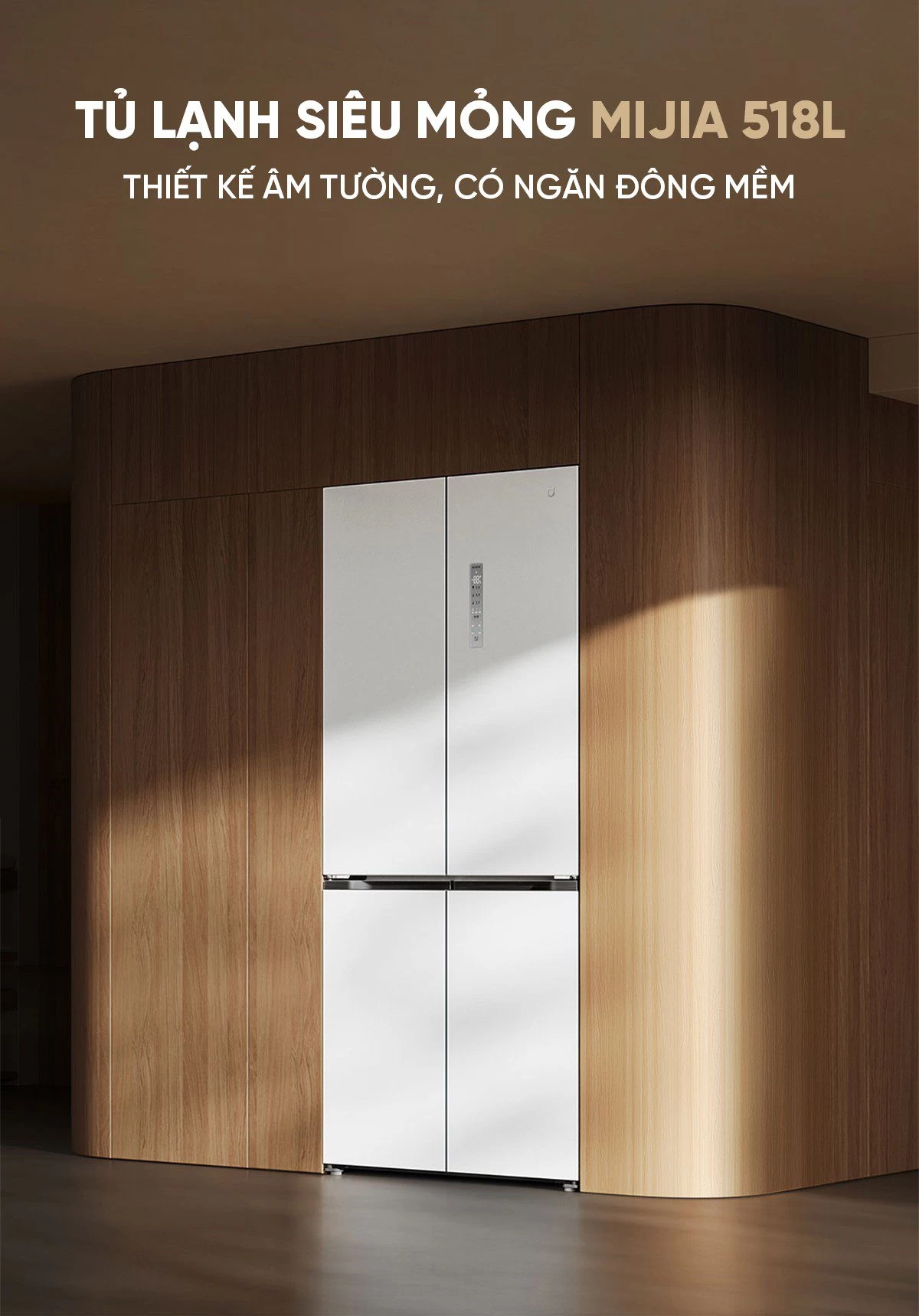 Tủ lạnh Xiaomi Mijia 518L, 4 cửa, có ngăn đông mềm