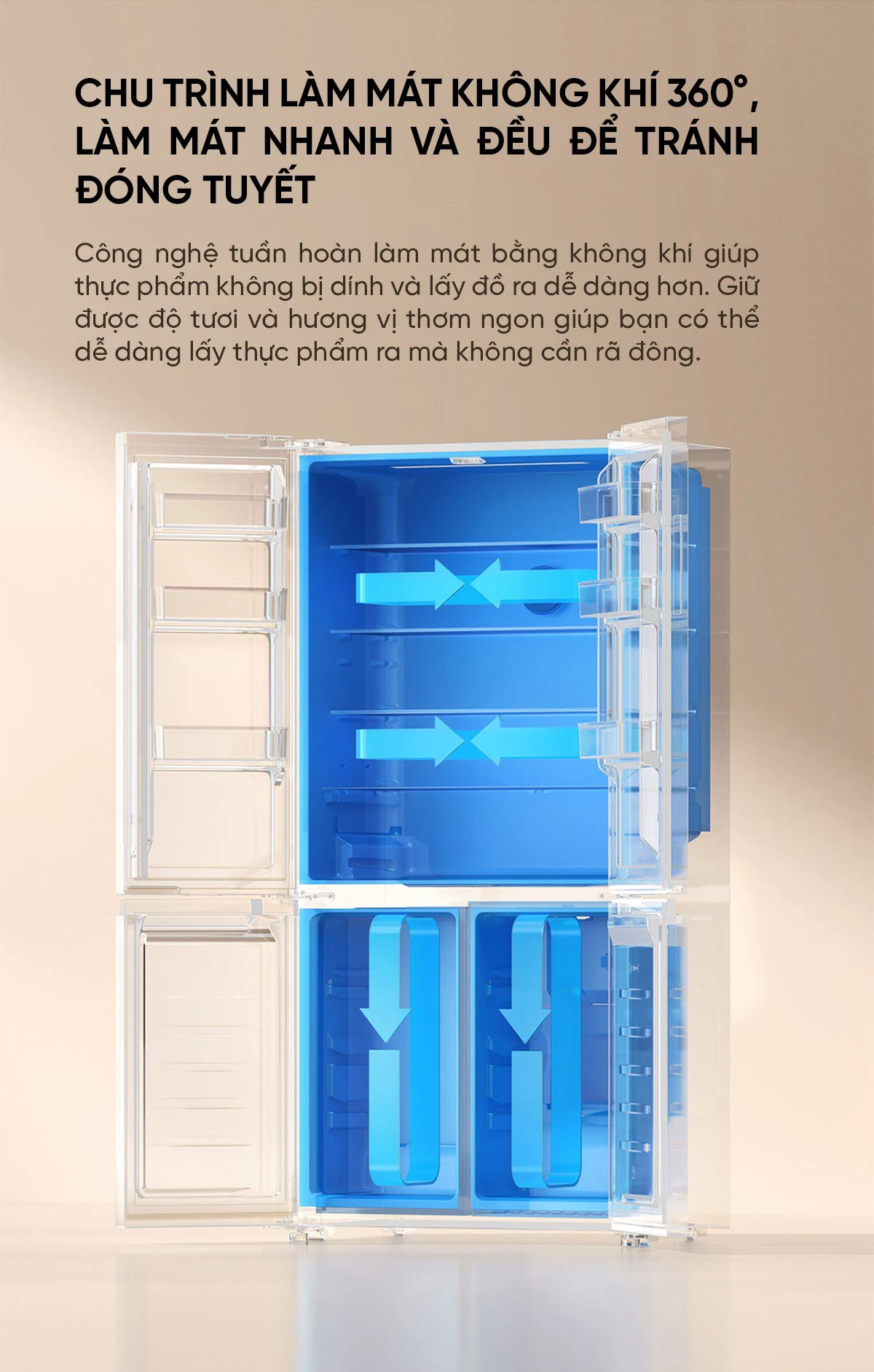 Tủ lạnh Xiaomi Mijia 518L, 4 cửa, có ngăn đông mềm