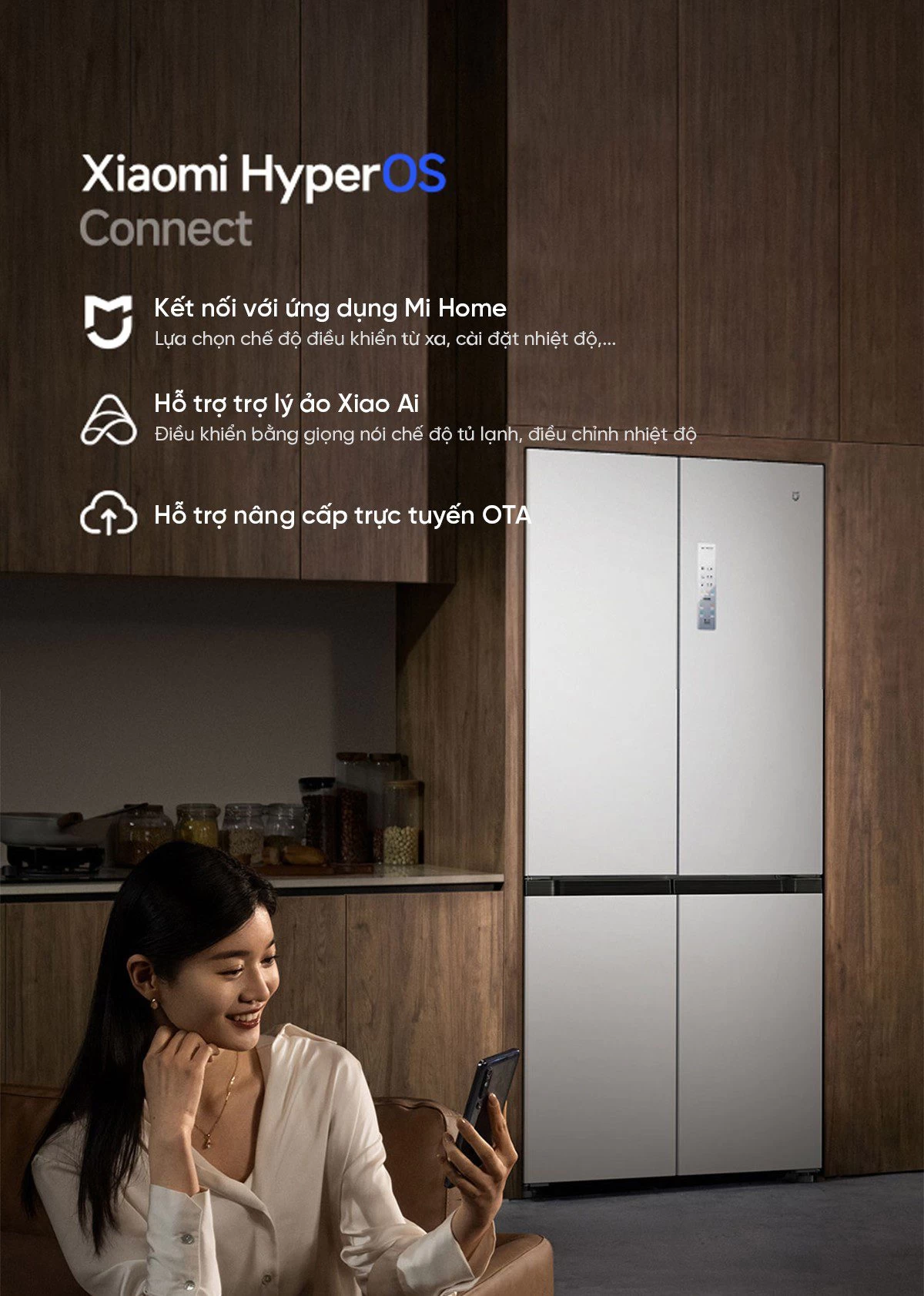 Tủ lạnh Xiaomi Mijia 518L, 4 cửa, có ngăn đông mềm