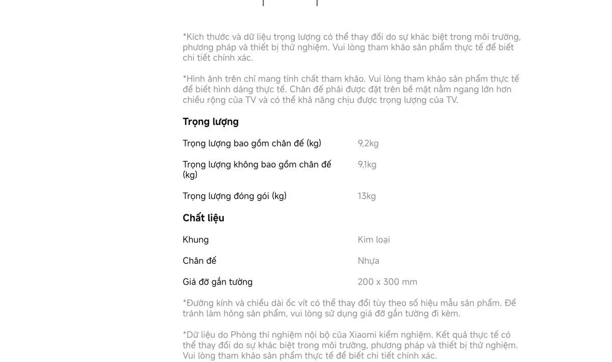 xiaomi-a-55-2026-25 Tivi Xiaomi A 55 Inch – 2026 Bản Quốc Tế – 4K/60Hz – 2GB/8GB