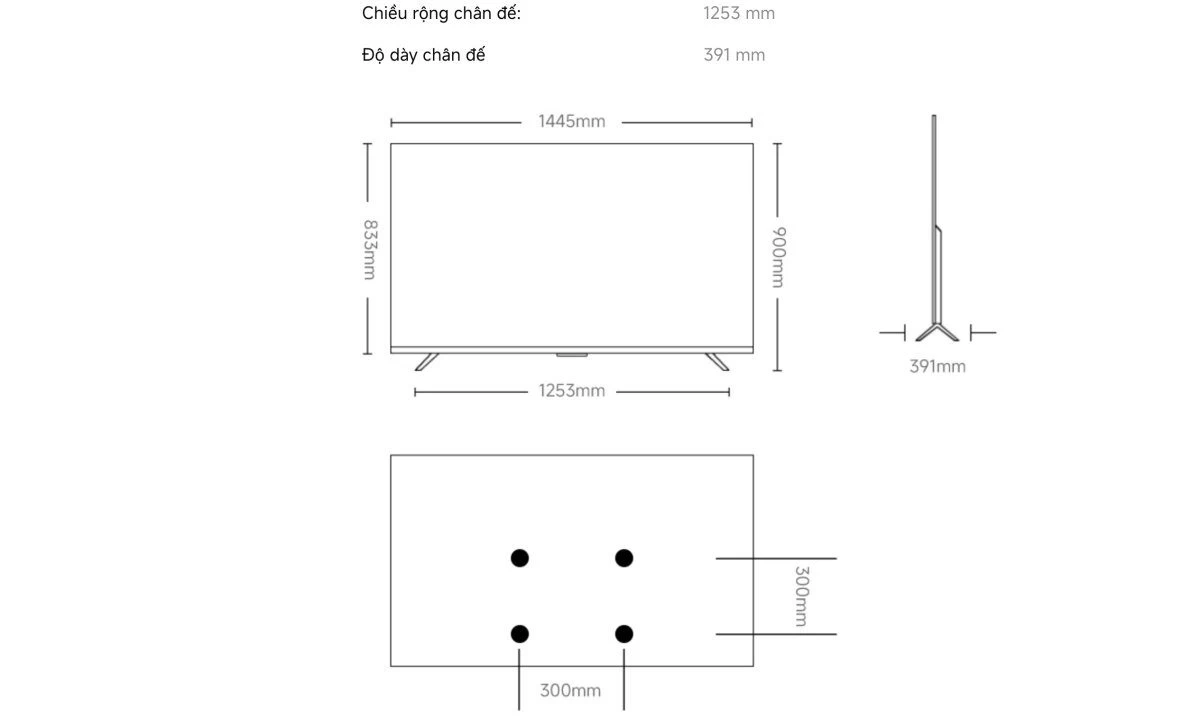 xiaomi-a-65-2026-24 Tivi Xiaomi A 65 Inch – 2026 Bản Quốc Tế – 4K/60Hz – 2GB/8GB