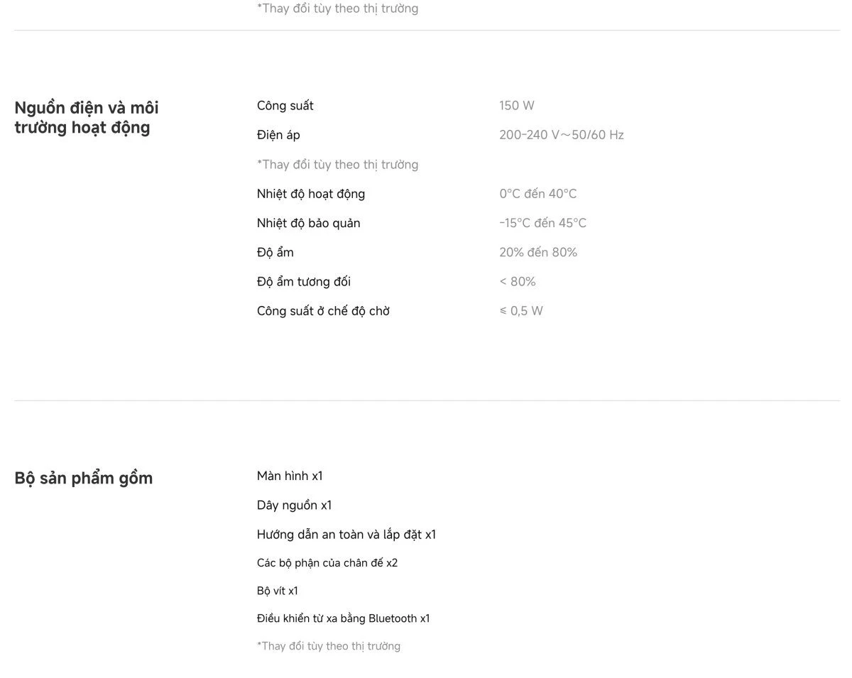 xiaomi-a-65-2026-27 Tivi Xiaomi A 65 Inch – 2026 Bản Quốc Tế – 4K/60Hz – 2GB/8GB