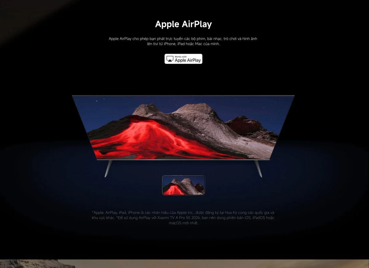 Tivi Xiaomi A Pro 55 Inch – 2026 Bản Quốc Tế – QLED 4K/60Hz – 2GB/8GB