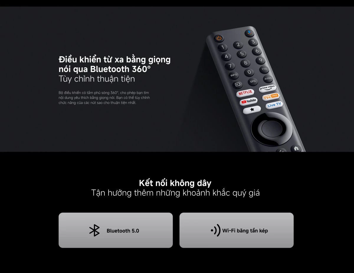 Tivi Xiaomi A Pro 55 Inch – 2026 Bản Quốc Tế – QLED 4K/60Hz – 2GB/8GB