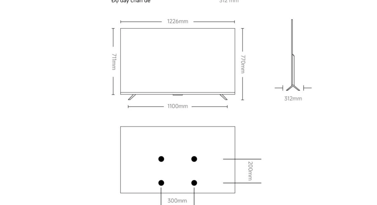 Tivi Xiaomi A Pro 55 Inch – 2026 Bản Quốc Tế – QLED 4K/60Hz – 2GB/8GB