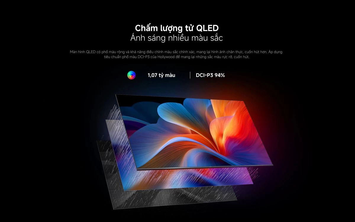 Tivi Xiaomi A Pro 55 Inch – 2026 Bản Quốc Tế – QLED 4K/60Hz – 2GB/8GB