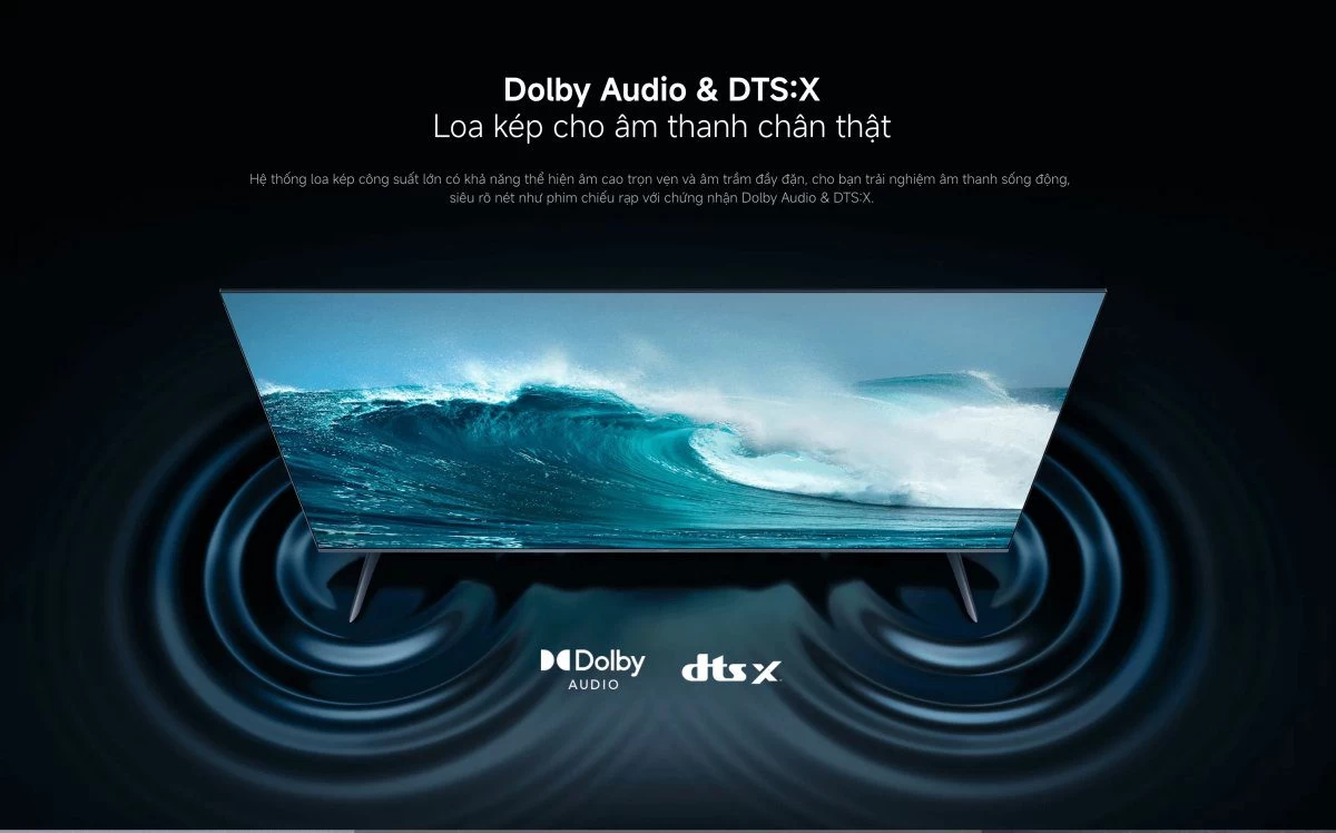 Tivi Xiaomi A Pro 65 Inch – 2026 Bản Quốc Tế – QLED 4K/60Hz – 2GB/8GB