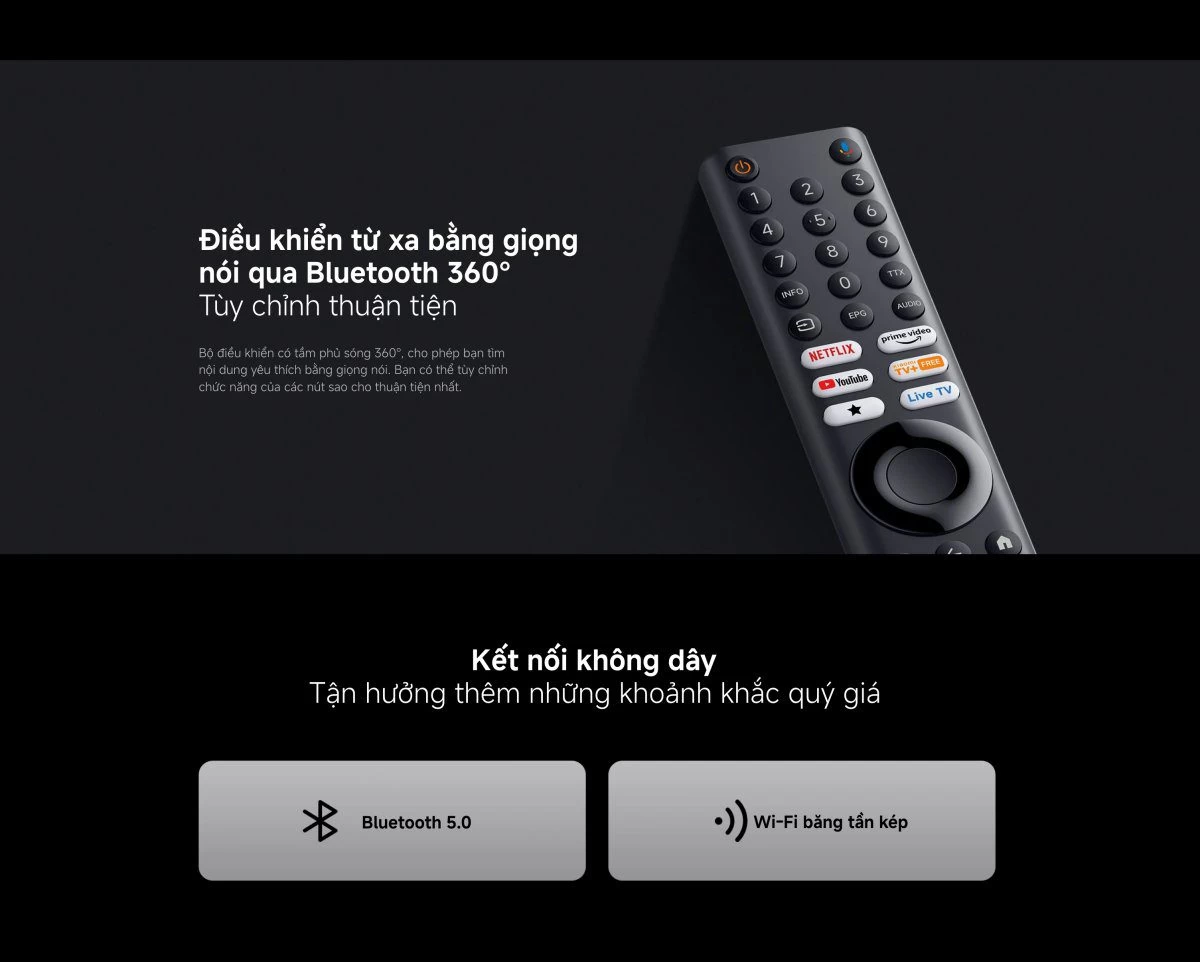 Tivi Xiaomi A Pro 65 Inch – 2026 Bản Quốc Tế – QLED 4K/60Hz – 2GB/8GB