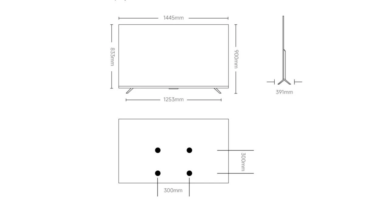 Tivi Xiaomi A Pro 65 Inch – 2026 Bản Quốc Tế – QLED 4K/60Hz – 2GB/8GB